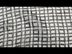 Vải thêu GEO Sequin màu đen 124cm cho trang phục dạ hội