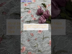 Hoa sắc nhọn thêu vải renda bữa tiệc 100% bông chất lượng cao phong cách sang trọng