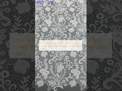 Phong thêu vải renda 100% bông Phong cách tiệc tùng sang trọng Hít thở Vải thêu