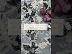 100% polyester vải thêu vải phông hoa đẹp hơi thở và trang nhã tiệc cưới vải vải