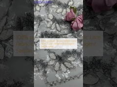 100% polyester Sequin Metallic Lace Fabric Luxurious Breathe and Elegant Sequin Fabric 100% polyester Sequin