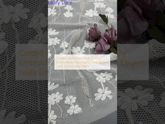 Vải đan dây chất lượng cao vải đan thêu vải đan thanh lịch vải thêu lá