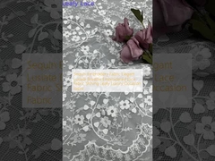 Vải thêu trang trí thanh lịch Lusiate thở thêu vải renda sáng bóng lá dáng cao cấp vải dịp