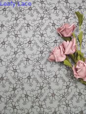 Vải lưới ren thêu 125cm Lưới nylon đầy đủ OEKO TEX Tiêu chuẩn 100