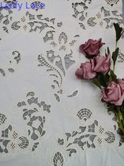 100% cotton thêu vải mí mắt Cắt bằng laser 3D thêu vá bằng lá