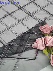 Vải ren hóa học 3D Merrowed Sợi thêu Polyester nhẹ Nhuộm