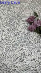 100% vải bông ngà thêu vải renda 124cm rộng