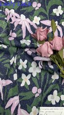 100% Nylon mềm kim loại lưới in vải renda để làm cho phụ nữ quần áo