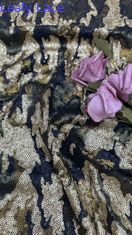 124cm Multi Color Sequins Thêu vải với lưới đất cho váy buổi tối