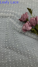 Viscose Cotton Leafy Lace Beaded Embroidery Fabric cho dệt may nhà
