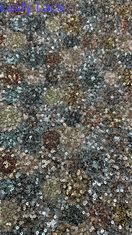 Màu sắc 100% Polyester phong cách Sequin vải thêu cho trang phục thời trang