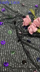 Lông Luxury Sequin thêu vải renda 3D hoa thanh lịch trang trí cưới