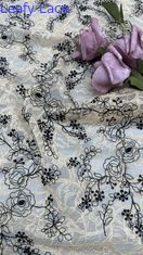Phong thêu Đêm Phong thêu vải mạc lá Luxury Occasion Wedding Fabric