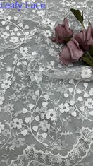 Vải thêu trang trí thanh lịch Lusiate thở thêu vải renda sáng bóng lá dáng cao cấp vải dịp