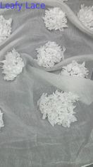 Vải lưới tulle lá thêu vải renda hoa thở lưới lá cho trang phục