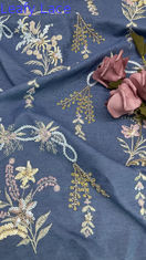Văn hóa phương Đông Cotton Embroidery Lace Fabric Mesh Floral Sequin Floral For Ladies