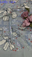 Mesh đất lá Sequins vải mạc cho thanh lịch Hít thở chất lượng cao Đồ ăn tối trang trí sáng