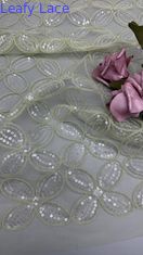 Vải thêu sequin hình Bốn Lá May Mắn cho Áo choàng, Váy Cưới Nữ Thoáng Khí