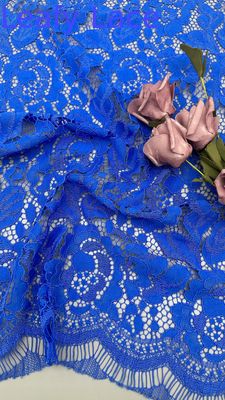 Blue Lace thêu vải hoa Mô hình laser Hollow-up cho bữa tiệc váy quần áo