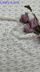 100% Cotton White Lace được thêu hiệu ứng rỗng cho trang phục tiệc cưới