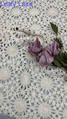 Vải ren thêu Sun Design Leafy Corded Lace Khoét Lỗ Hình Tròn cho Váy Dạ Hội Trang Phục Mùa Hè