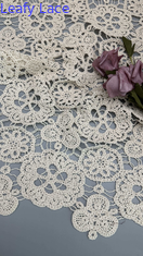 Vải ren móc dây thừng Polyester Cotton cho Váy cưới