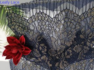 Lông mi kim loại Lurex vỏ sò Cạnh vải ren cho trang phục phụ nữ