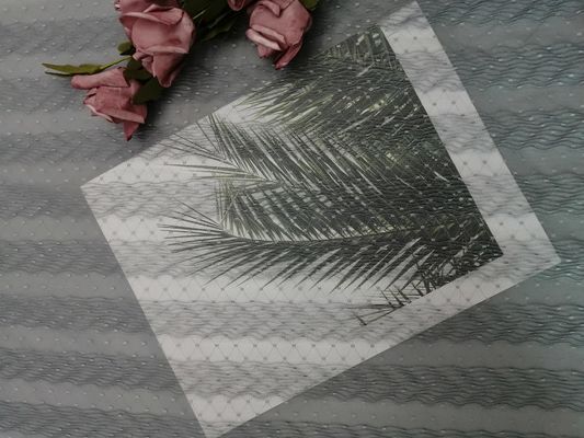 Màu xám Polyester lưới Crinckle Vải ren xếp ly cho váy bé gái