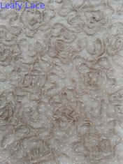 Vải thêu đính kaki