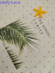 100 Yards Kim loại Giấy bạc lấp lánh In Ivory Polka Dot Vải