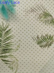 Vải tuyn màu xanh lá cây lấp lánh chấm bi