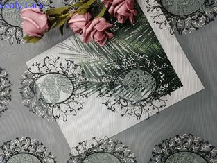60 Yards Tulle Mesh Party Vải ren thêu màu xanh lá cây