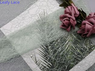 100% Polyester có dây vải ren Vải thêu màu tùy chỉnh