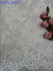 100% nylon 145cm trắng hoa vải tuyn lưới vải thêu ren mềm