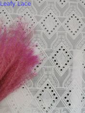Mô hình kim cương Ren Eyelet trắng Bông vải Broderie