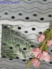 Linear All Over Spot Polyester Ren Trim Black Tulle Mesh