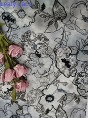 Vải thêu ren hoa 125CM cho áo váy