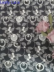 100% cotton có thêu ren vải hai tông màu ren