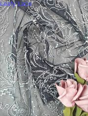 Chấm vải tuyn thêu Polyester ren trang trí ren cho mạng che mặt đám cưới