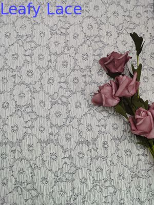 49 Inch White Color High Quality Spandex Floral Lace Fabric For Lady Clothing Women Dress