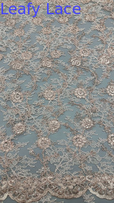 Leafy New Collection Embroidery Luxary Flower 100% knit Embroidery Fabric Lace Fabric Wedding Birthday Occasions Beautiful Dress