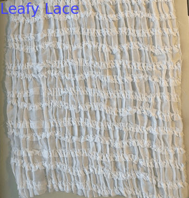 French Style Pleated Lace Fabric For Mesh Breathe Premium Lace Fabric Luxury