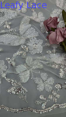 Mesh Embroidered Butterfly Floral Lace Customized Design Luxary High Quality Gown