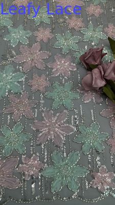 Shinning Sequin Lace Embroidered Elegant Lace Fabric With A Couture touch Fabric Customized Luxary Wedding Dresses Gowns