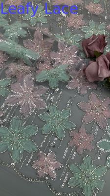 Shinning Sequin Lace Embroidered Elegant Lace Fabric With A Couture touch Fabric Customized Luxary Wedding Dresses Gowns