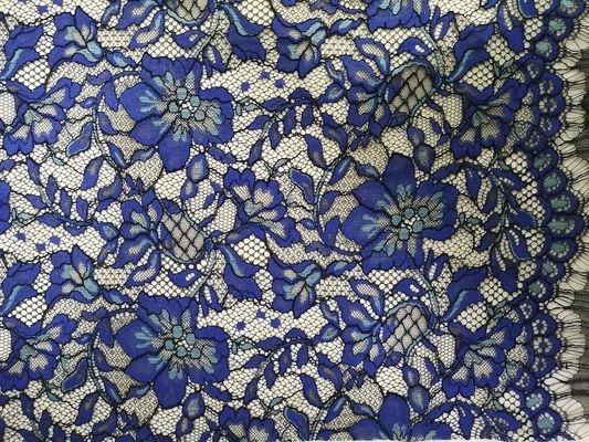 100 Yards Blue Eyelash Corded Lace Fabric Home Textile Fabric Scallop Edge Mesh
