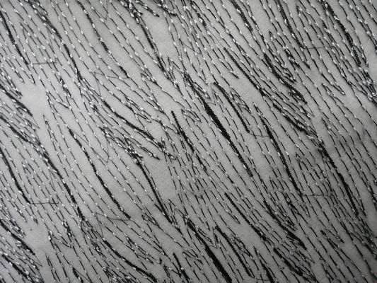Tulle Mesh Lurex Metallic Sequin Embroidery Fabric