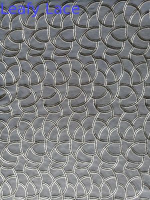 Grey Allover Cutwork Geometric Embroidered Lace Fabric