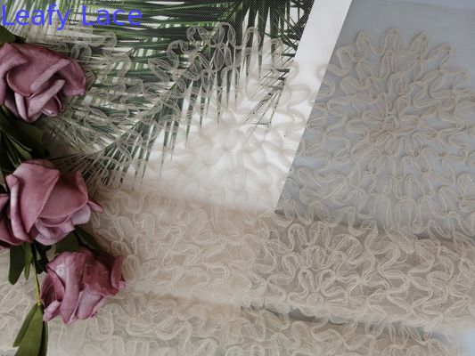 Crochet Tulle Mesh Swiss Floral Lace Applique Fabric