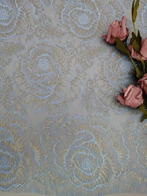 Floral Metallic Lace Fabric